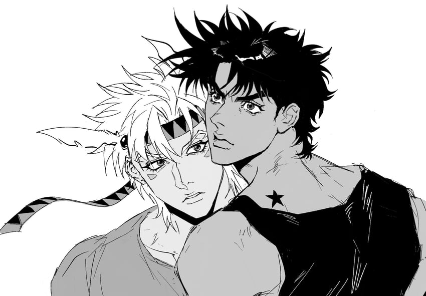 joseph joestar and caesar anthonio zeppeli (jojo no kimyou na bouken and 1 more) drawn by rnrfml