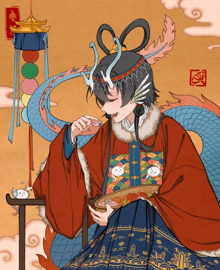 luo tianyi (vocaloid and 1 more) drawn by lunu