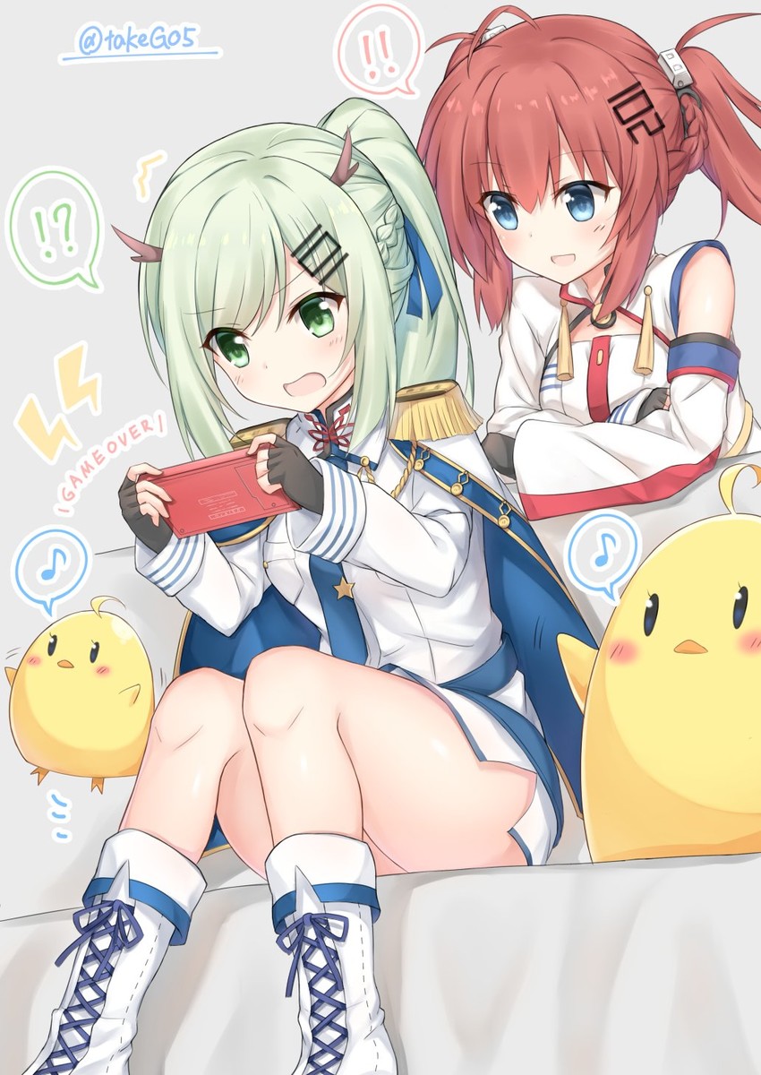 manjuu, fu shun, and an shan (azur lane) drawn by t@ke-g