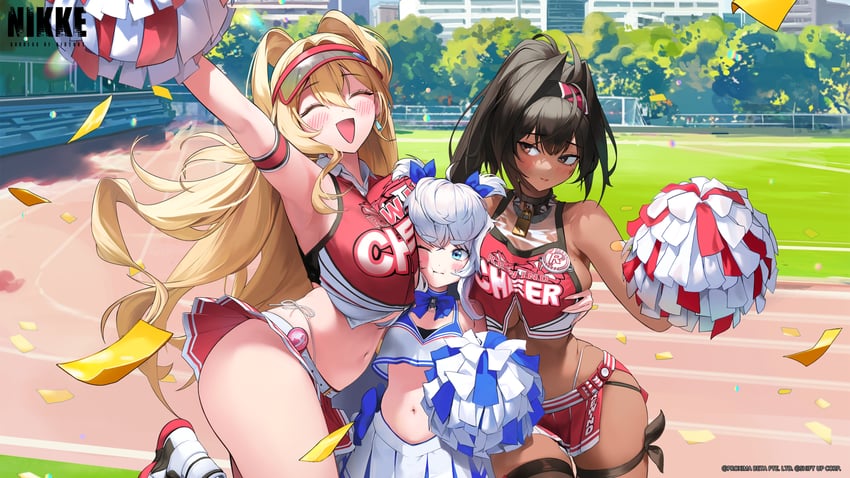 bay, clay, and poli (goddess of victory: nikke) drawn by tigermtang
