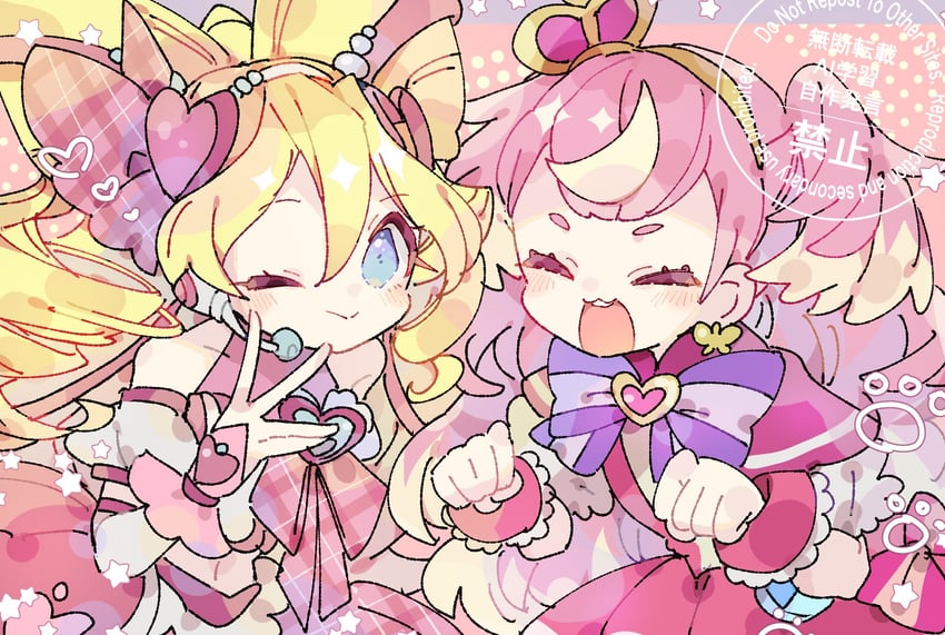 inukai komugi, cure wonderful, sakura uta, and cure idol (precure and 2 more) drawn by nikorashi-ka