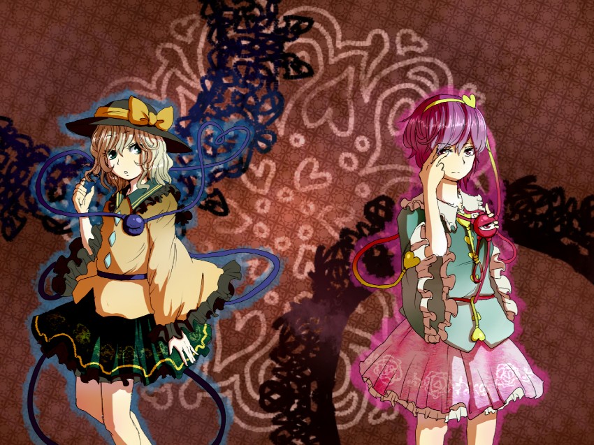 komeiji koishi and komeiji satori (touhou) drawn by maki_(huran)