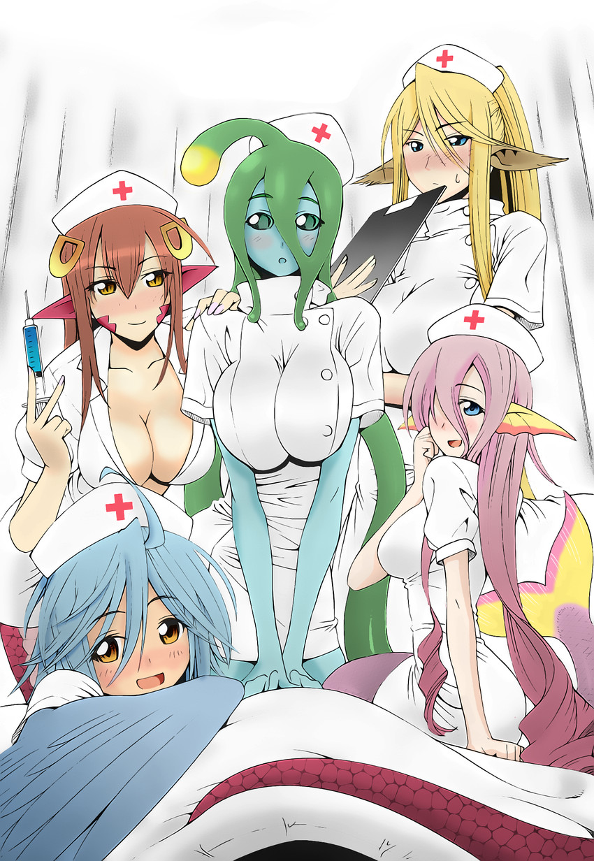 miia, papi, centorea shianus, suu, and meroune lorelei (monster musume no iru nichijou) drawn by colorfag and okayado