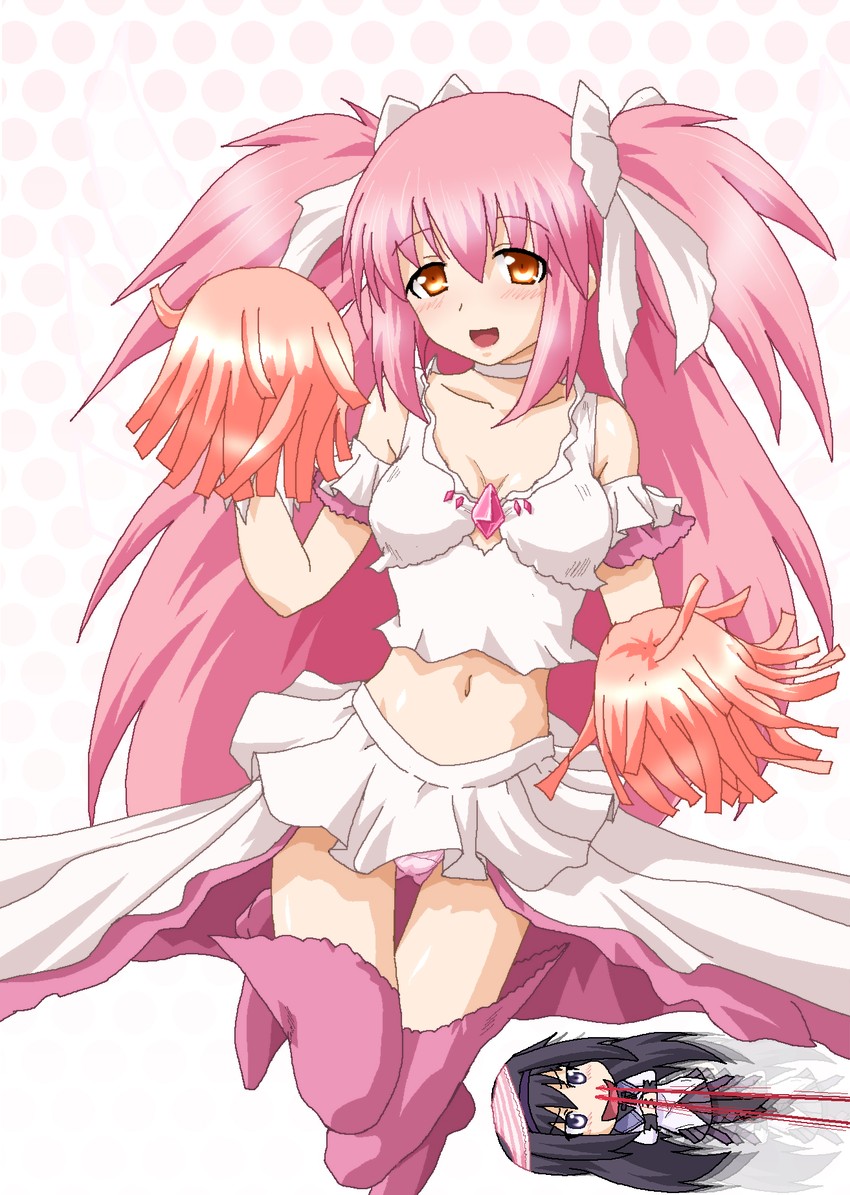 akemi homura, kaname madoka, and ultimate madoka (mahou shoujo madoka magica) drawn by hayashiya_zankurou
