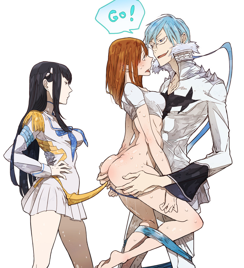 kiryuuin satsuki, junketsu, and inumuta houka (kill la kill) drawn by koutarou_(farthest)