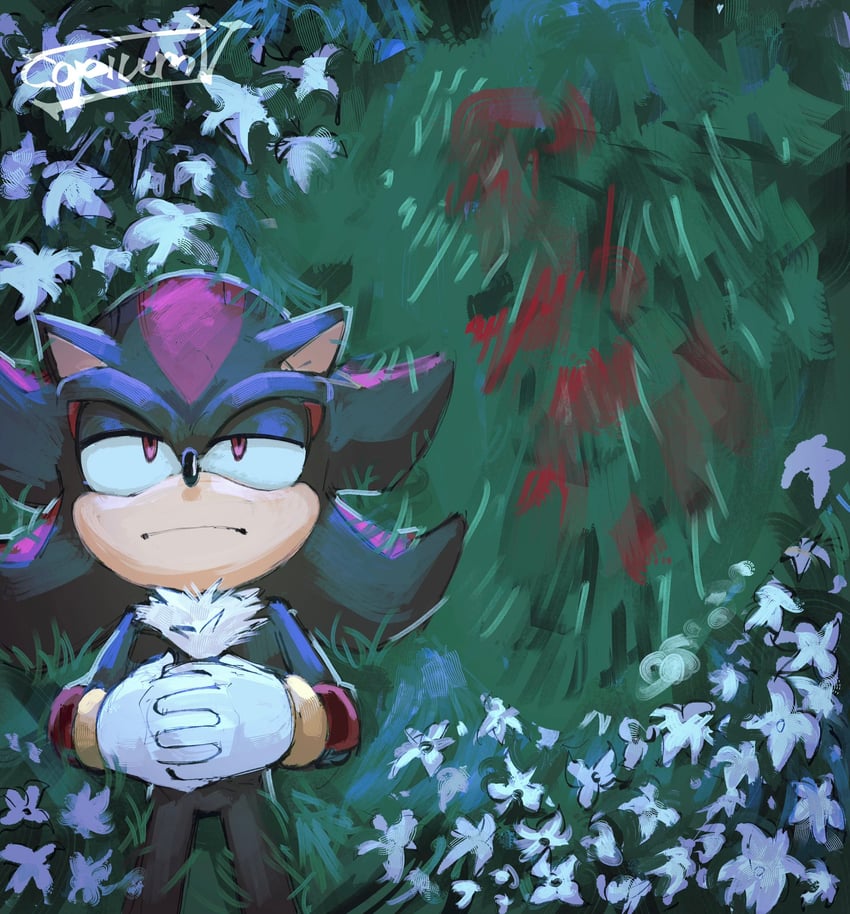 shadow the hedgehog (sonic and 2 more) drawn by copium_v