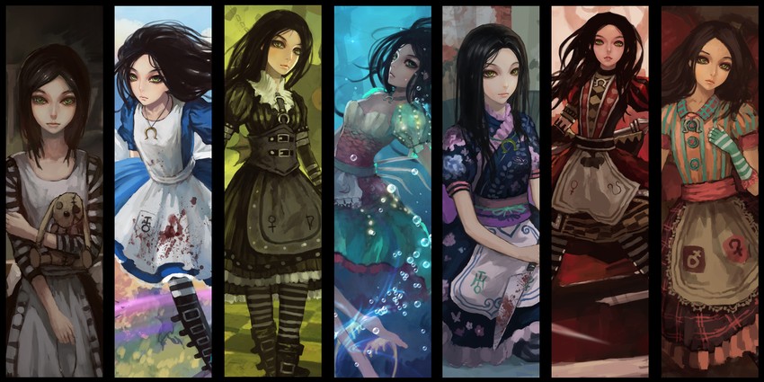 alice liddell (american mcgee's alice and 1 more) drawn by gjred