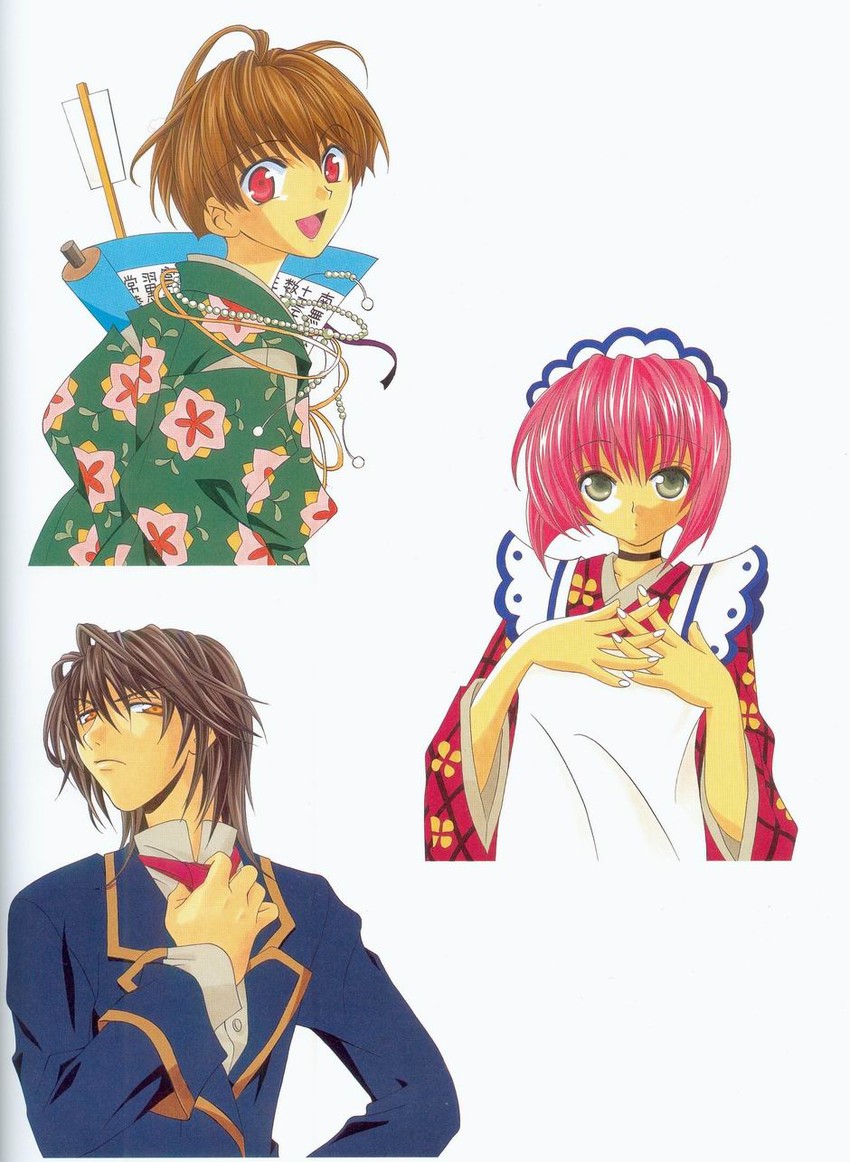 haruka, youko, and ichinomiya kantarou (tactics) drawn by higashiyama_kazuko and kinoshita_sakura