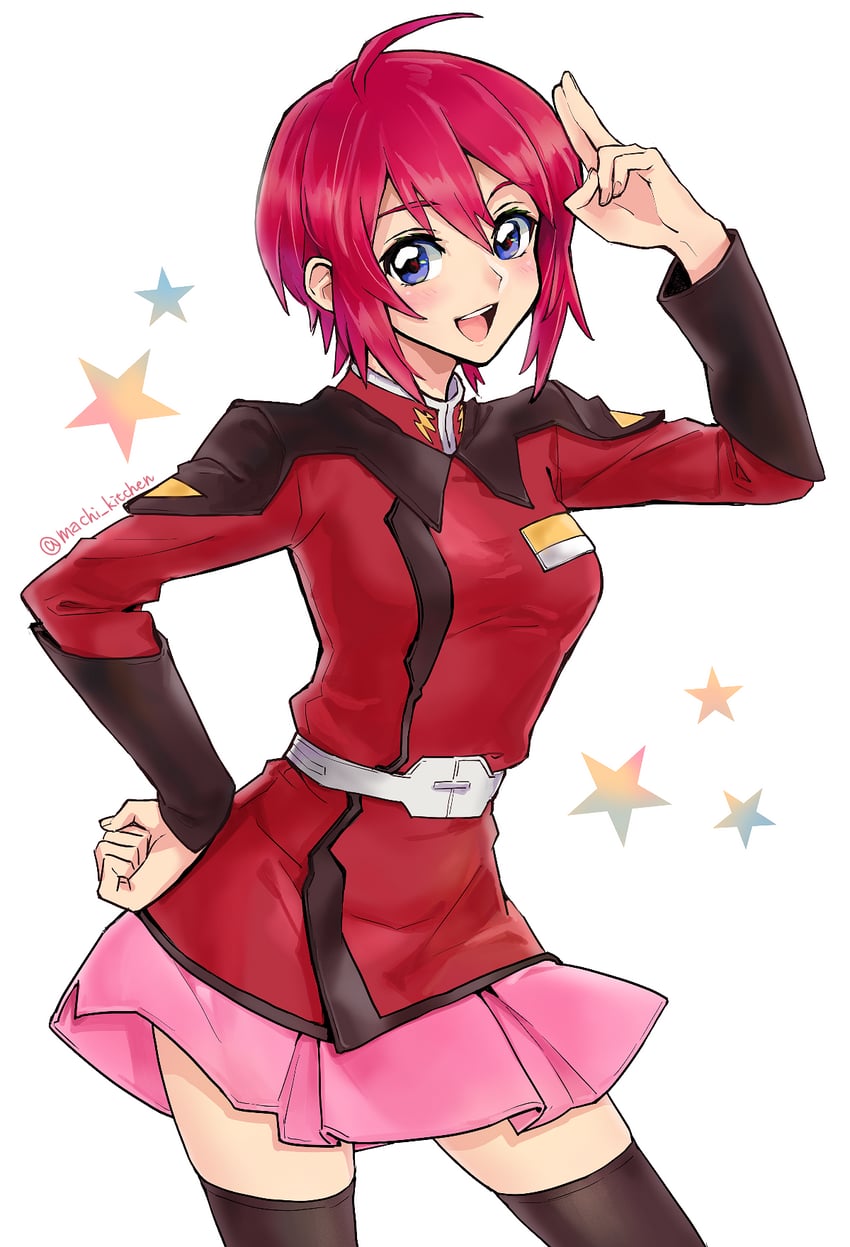 lunamaria hawke (gundam and 2 more) drawn by rikovui