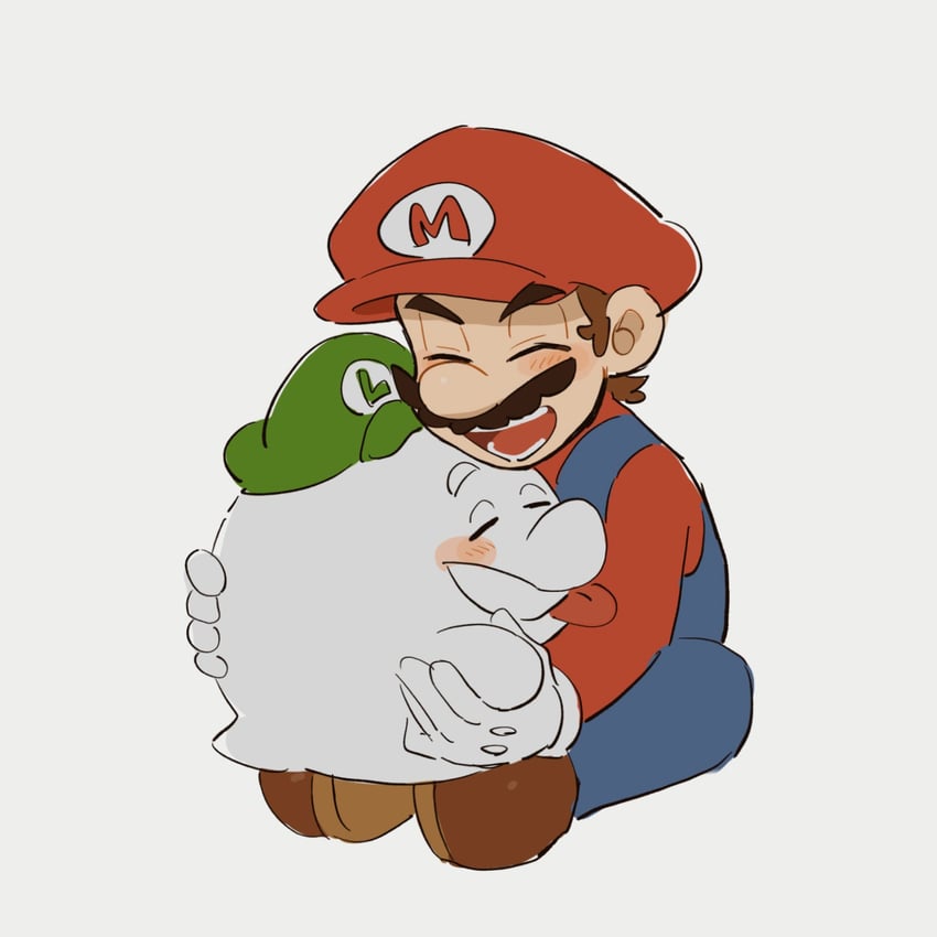 mario, luigi, boo, and boo luigi (mario and 1 more) drawn by mimimi_(mimimim9999)