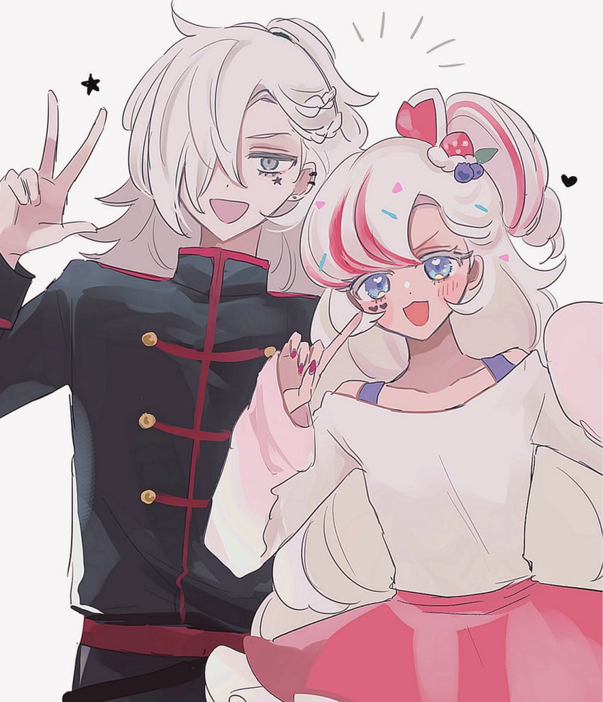 parfait cookie and rockstar cookie (cookie run and 2 more) drawn by mamimumemo