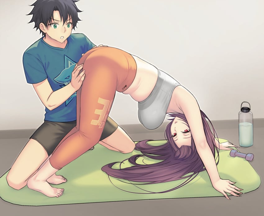 fujimaru ritsuka and scathach (fate and 1 more) drawn by dynamitenatalia