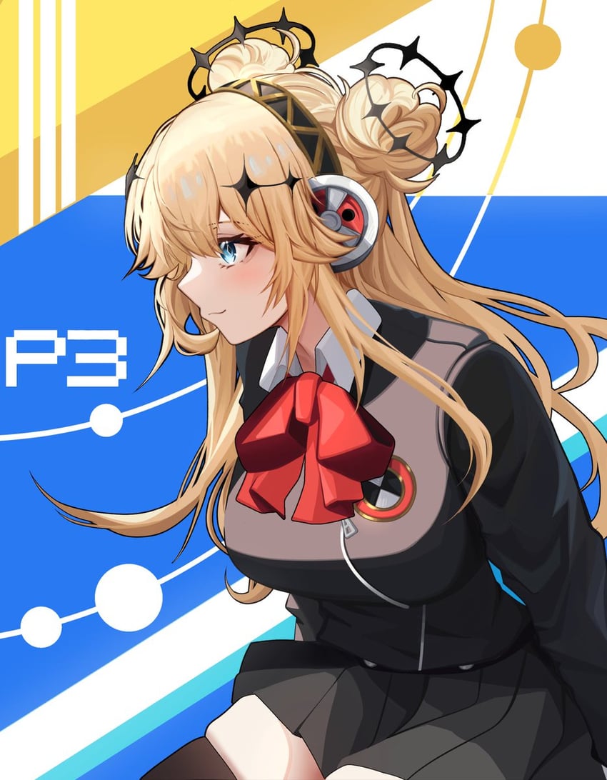 aigis and kaneko lumi (persona and 3 more) drawn by phaethonvt