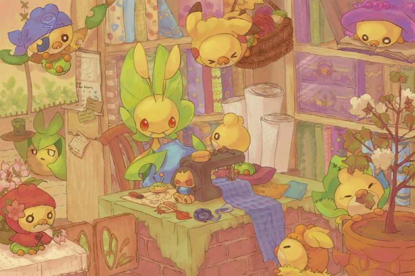 pikachu, umbreon, torchic, mawile, flygon, and 22 more (pokemon) drawn by yurano_(upao)