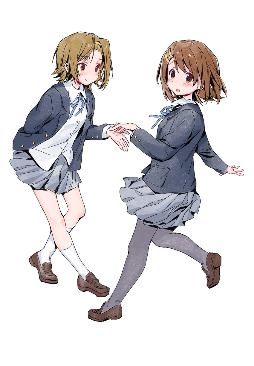 hirasawa yui and tainaka ritsu (k-on!) drawn by shaofangziran