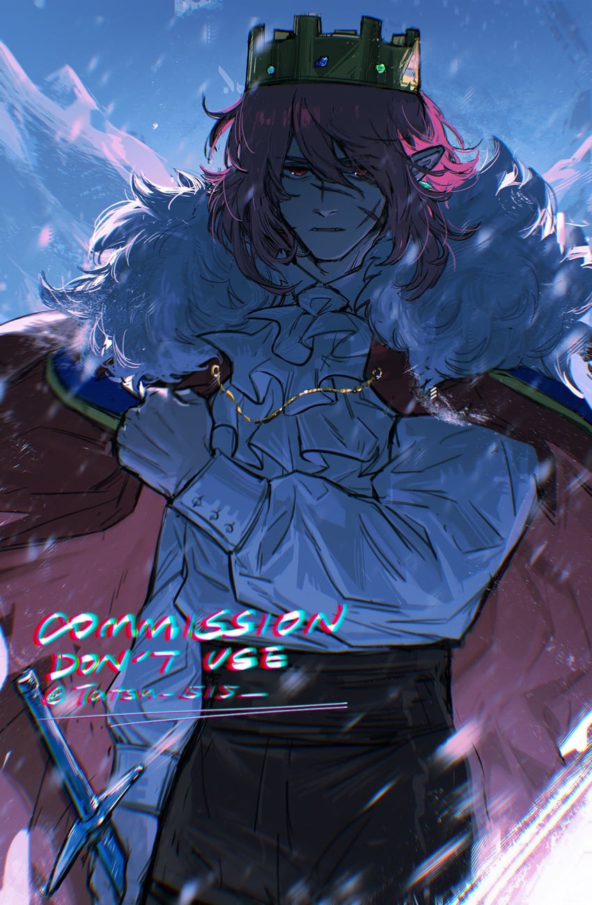 technoblade (minecraft youtube and 1 more) drawn by sakamoto_tatsuko