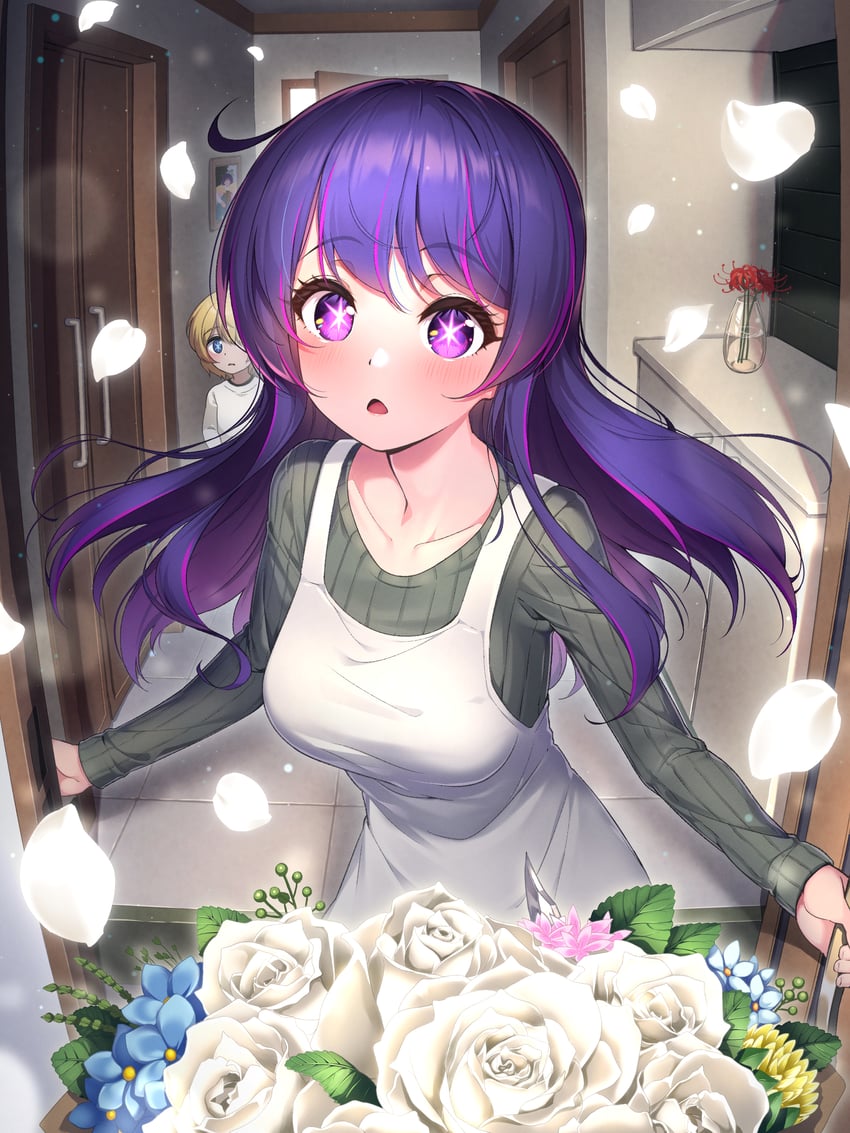 hoshino ai and hoshino aquamarine (oshi no ko) drawn by kuromasu