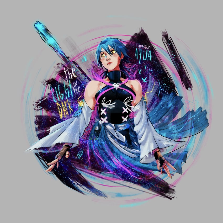 aqua and anti-aqua (kingdom hearts and 1 more) drawn by steadyknight