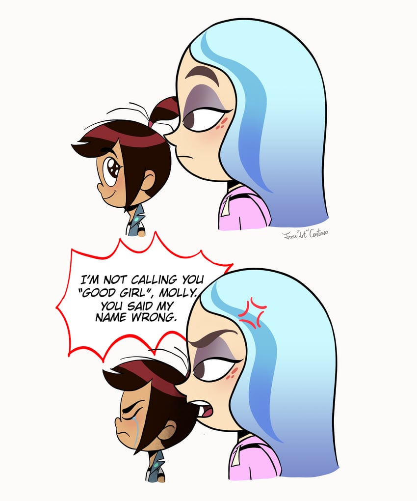 andrea davenport and molly mcgee (the ghost and molly mcgee) drawn by joseartcentenoofficial