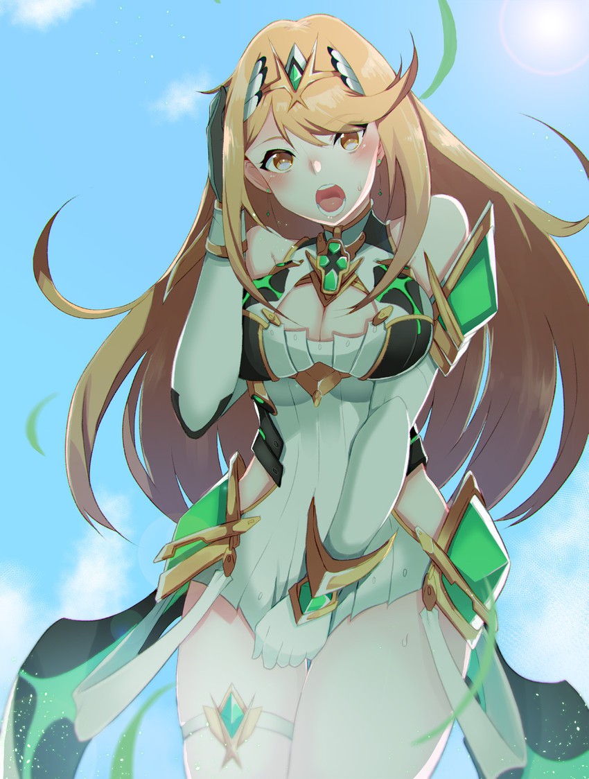 mythra (xenoblade chronicles and 1 more) drawn by johnny_funamushi