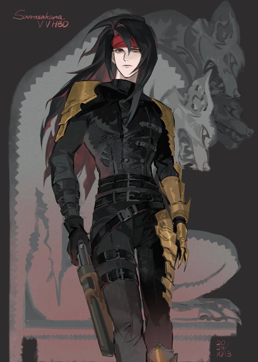 vincent valentine (final fantasy and 3 more) drawn by sumisakana