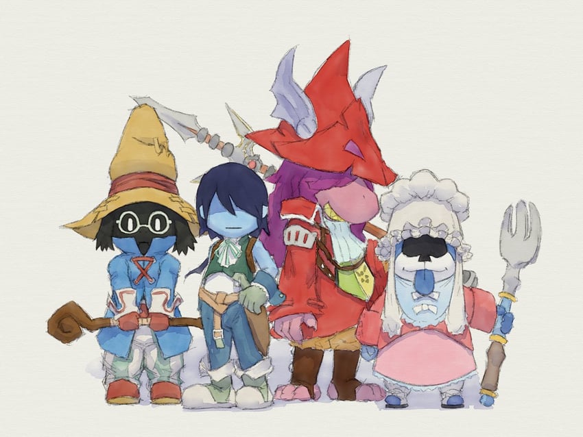 zidane tribal, kris, vivi ornitier, ralsei, susie, and 3 more (final fantasy and 2 more) drawn by apluss