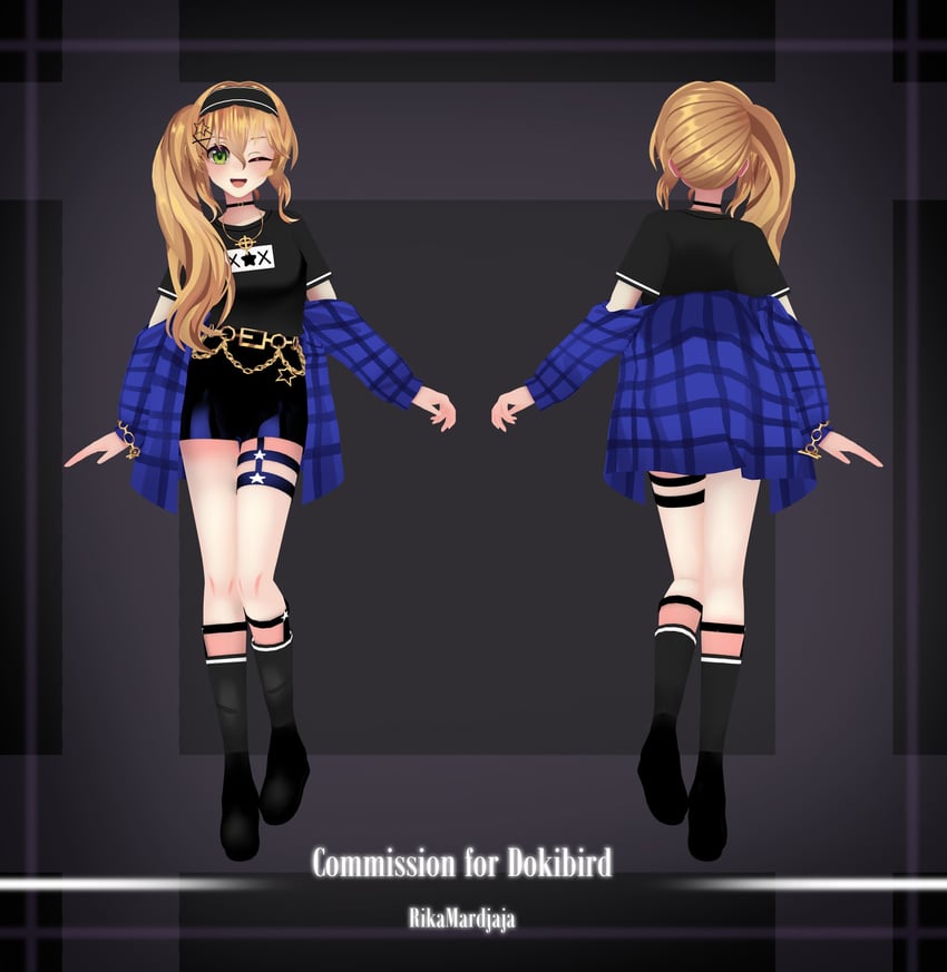 dokibird (indie virtual youtuber) drawn by rika_mardjaja