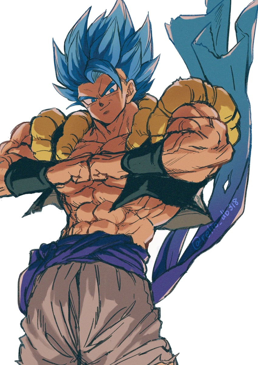 gogeta (dragon ball and 1 more) drawn by relio_db318