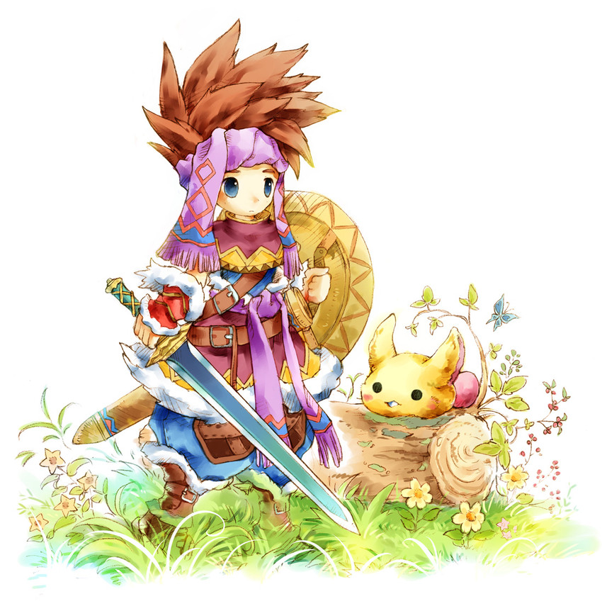 rabite and randi (seiken densetsu and 1 more) drawn by sei_mutsuki