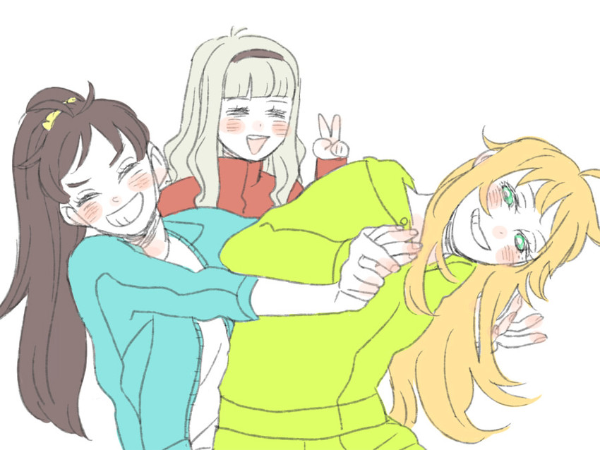 hoshii miki, shijou takane, and ganaha hibiki (idolmaster and 1 more) drawn by minarei