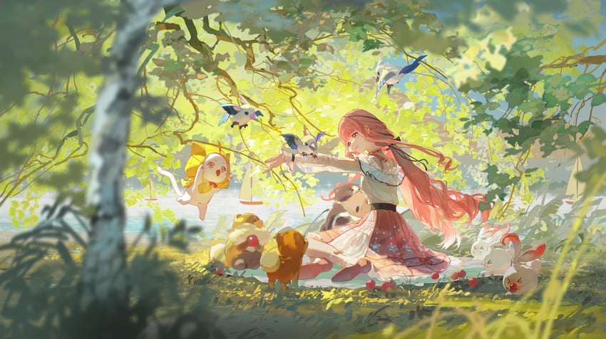 nikki, momo, perfect start, floof, blushbunny, and 3 more (nikki and 1 more) drawn by rafaelaaa