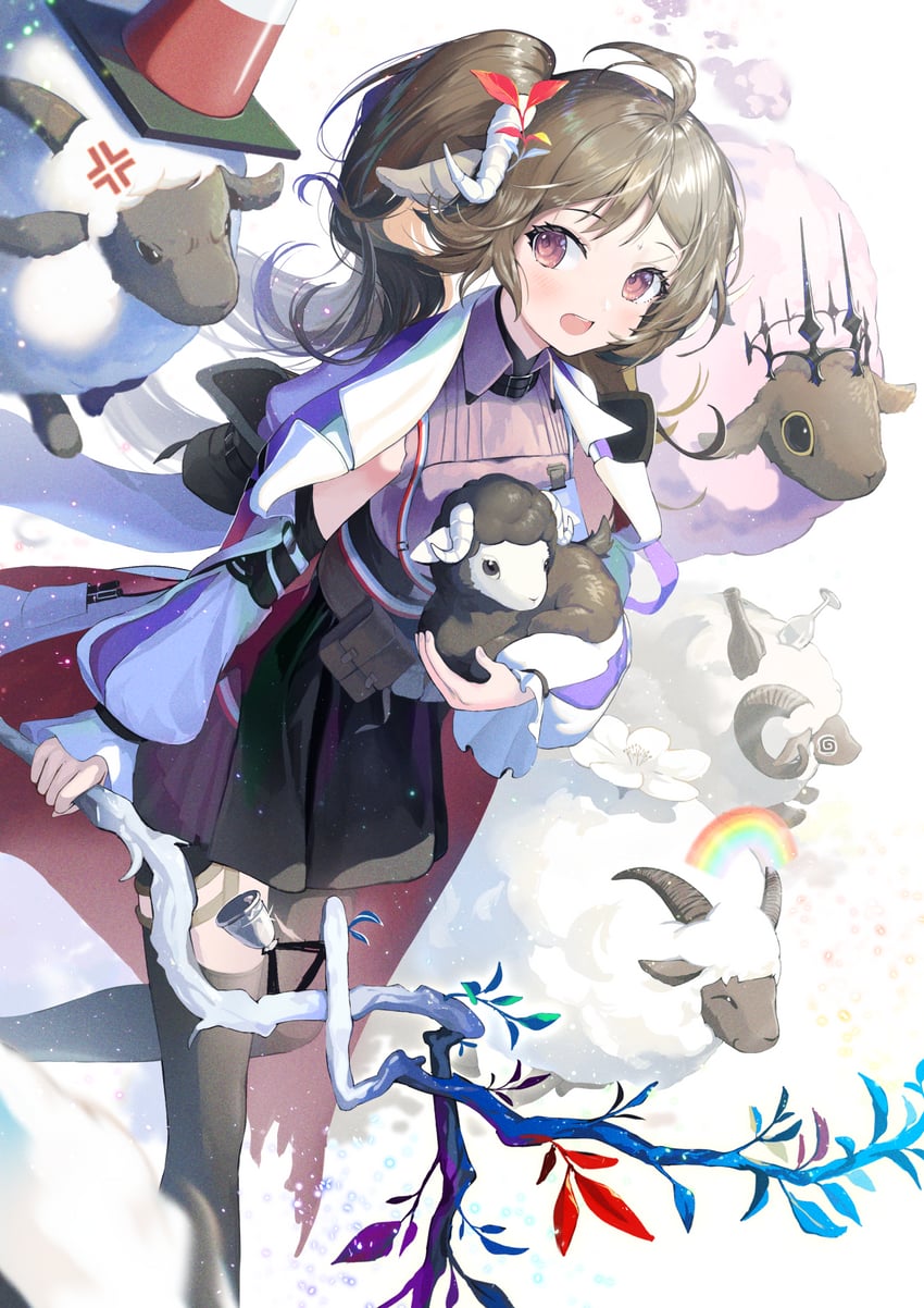 eyjafjalla, eyjafjalla the hvit aska, and dolly (arknights) drawn by pi_(p77777778)