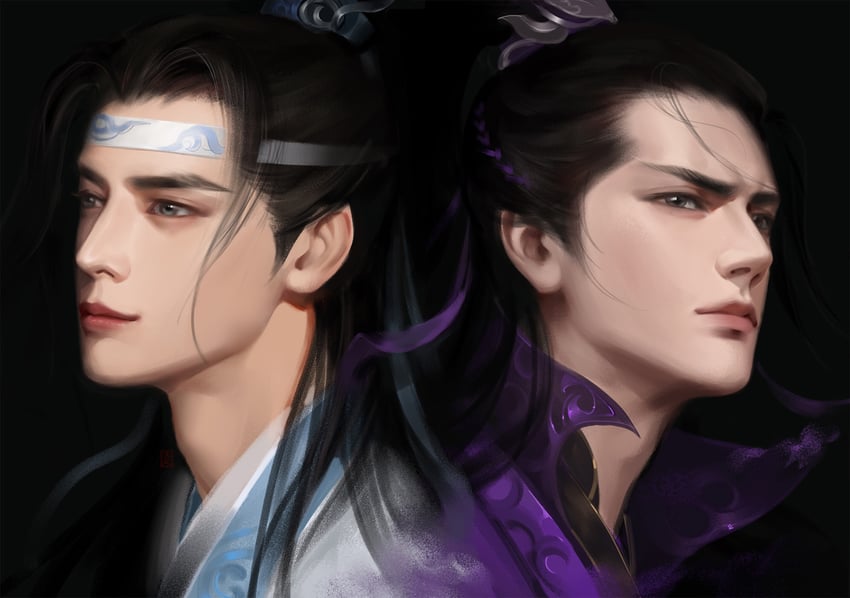 jiang cheng and lan xichen (modao zushi) drawn by ye_dian_pikaqiu