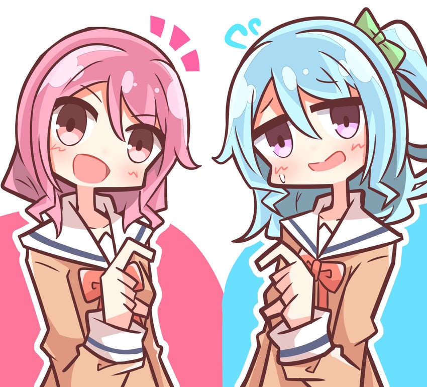 maruyama aya and matsubara kanon (bang dream!) drawn by kattebiki
