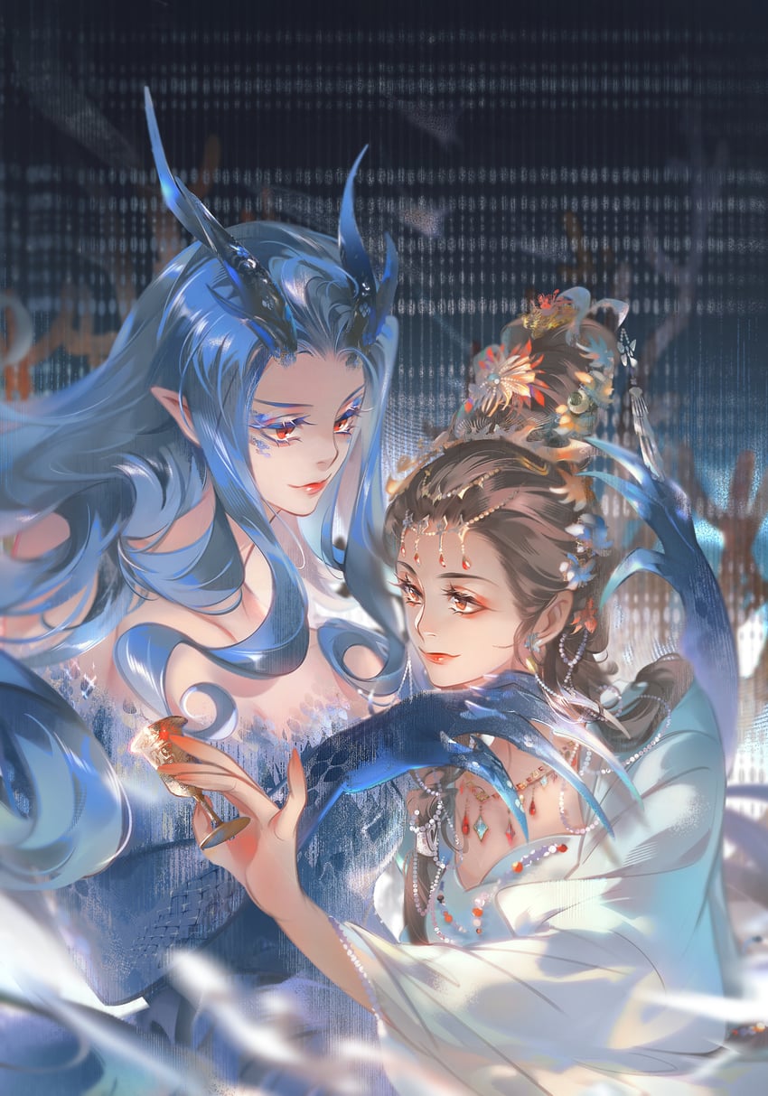 ao run and hetong (nezha zhi motong jiangshi) drawn by sangshen74