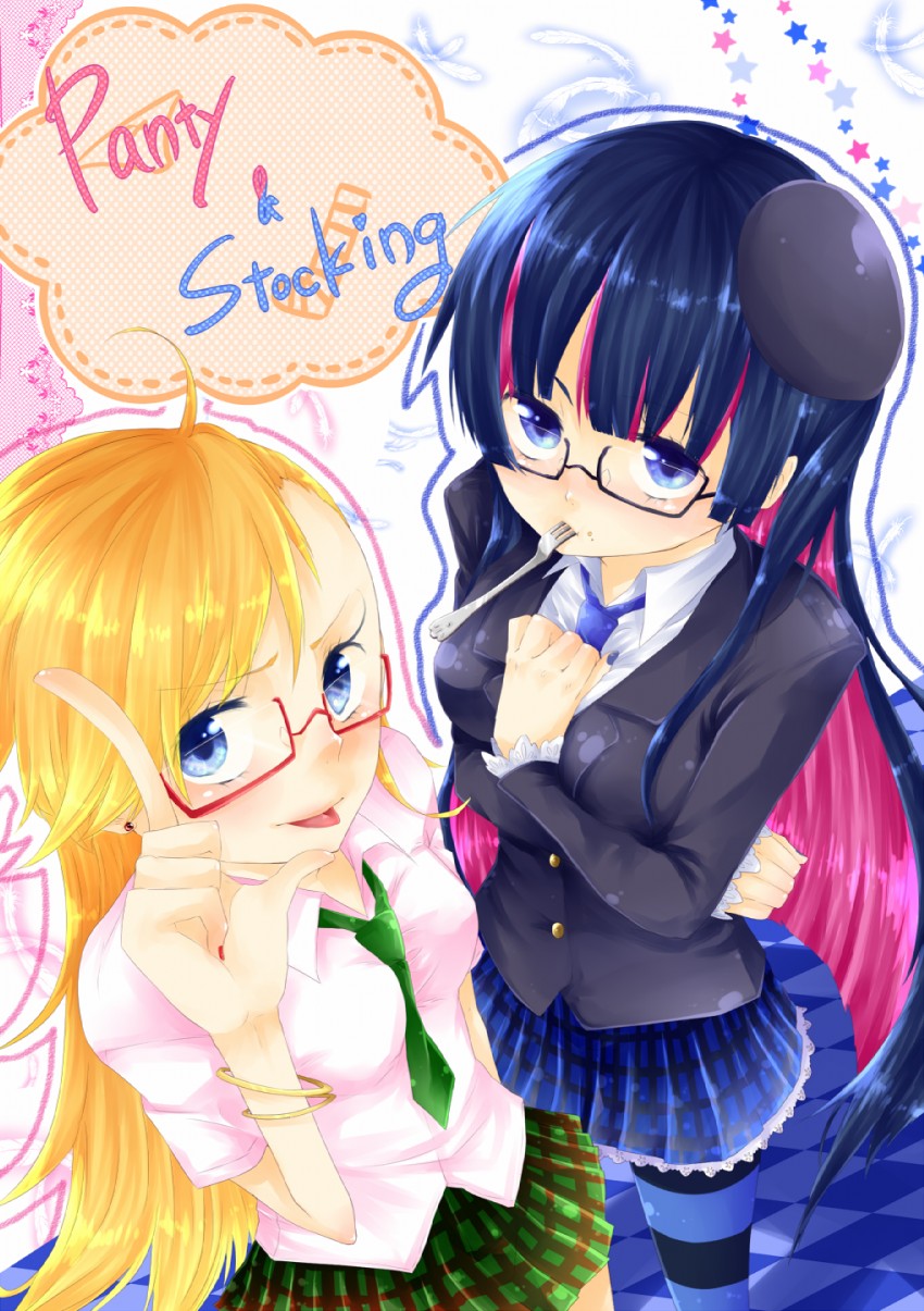 stocking and panty (panty & stocking with garterbelt) drawn by aihara_ken'ichi