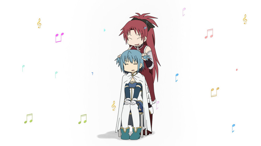 miki sayaka and sakura kyoko (mahou shoujo madoka magica and 1 more) drawn by kaze_(bluewind)