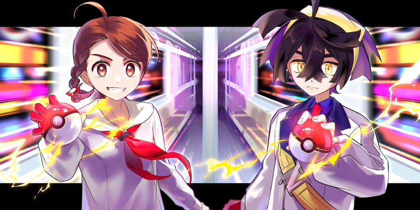 kieran and juliana (pokemon and 1 more) drawn by xiaxiania