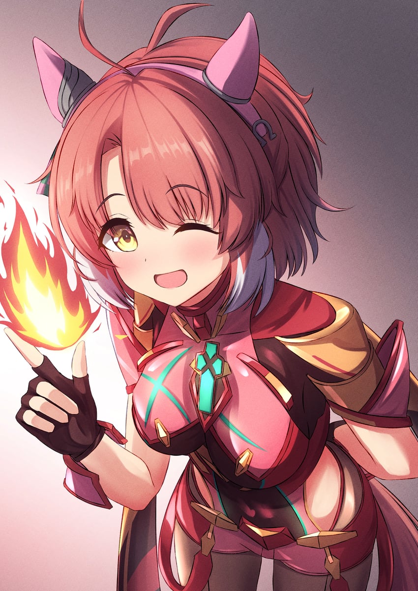 pyra and dantsu flame (umamusume and 2 more) drawn by sonicxeon