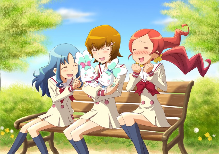kurumi erika, hanasaki tsubomi, myoudouin itsuki, coffret, and chypre (precure and 1 more) drawn by kiropin