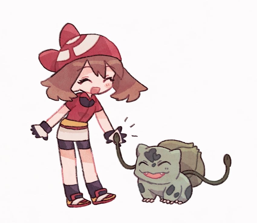 may and bulbasaur (pokemon and 1 more) drawn by mgomurainu