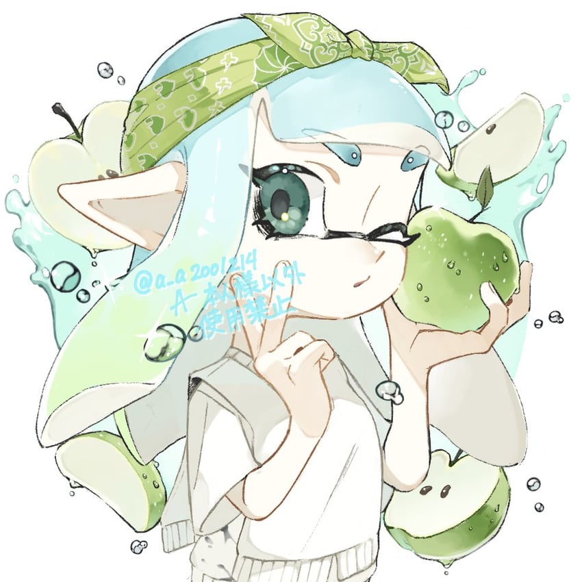 inkling player character and inkling girl (splatoon) drawn by a_a2001214