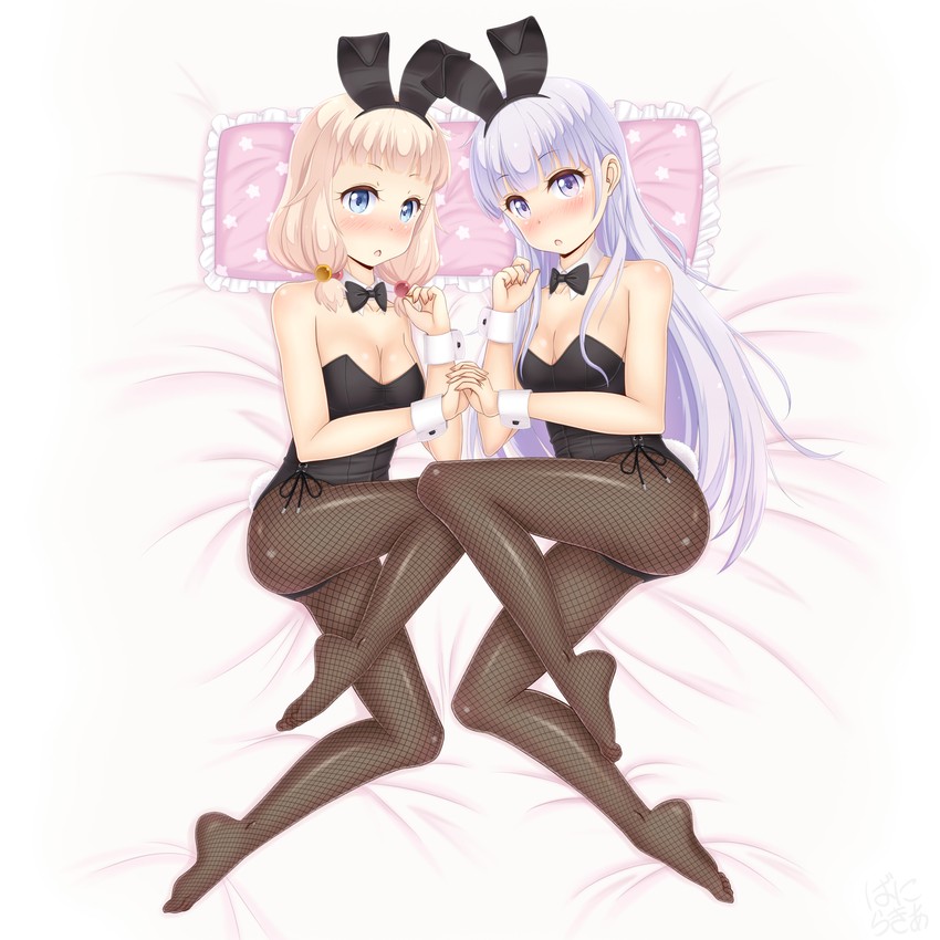 suzukaze aoba and sakura nene (new game!) drawn by sainohikari