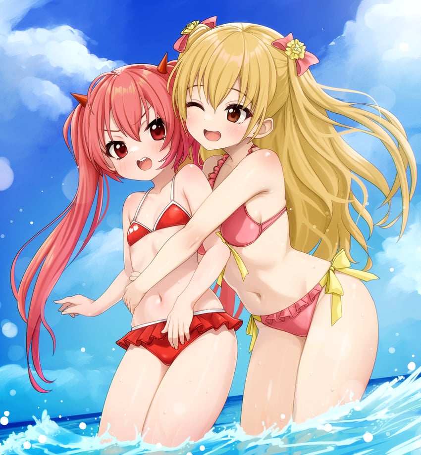 kanzaki h. aria and mine riko (hidan no aria) drawn by comodox