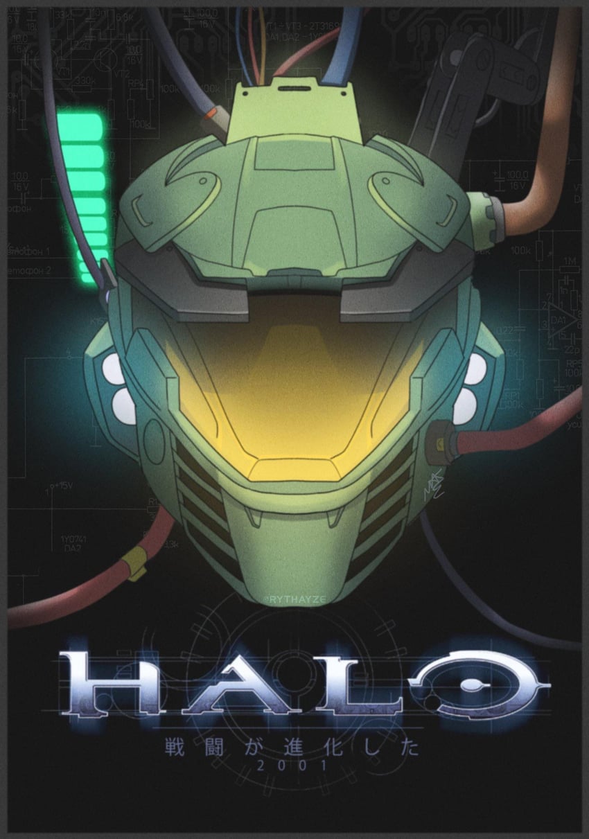 master chief (halo and 1 more) drawn by rythayze