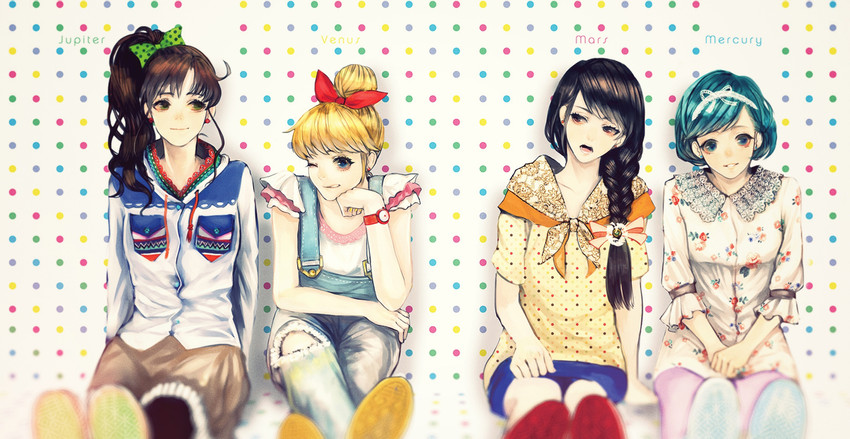 mizuno ami, aino minako, hino rei, and kino makoto (bishoujo senshi sailor moon) drawn by say_hana