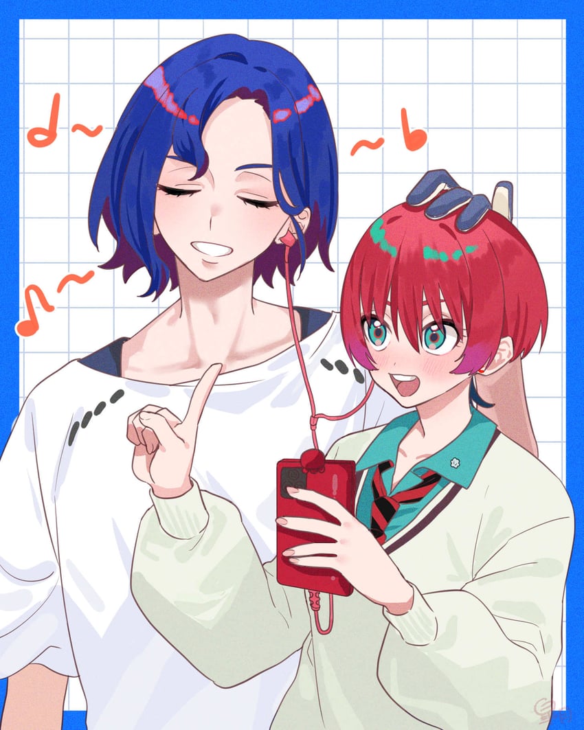 amate yuzuriha and shuji ito (gundam and 1 more) drawn by satsuki_(popopomama_52)
