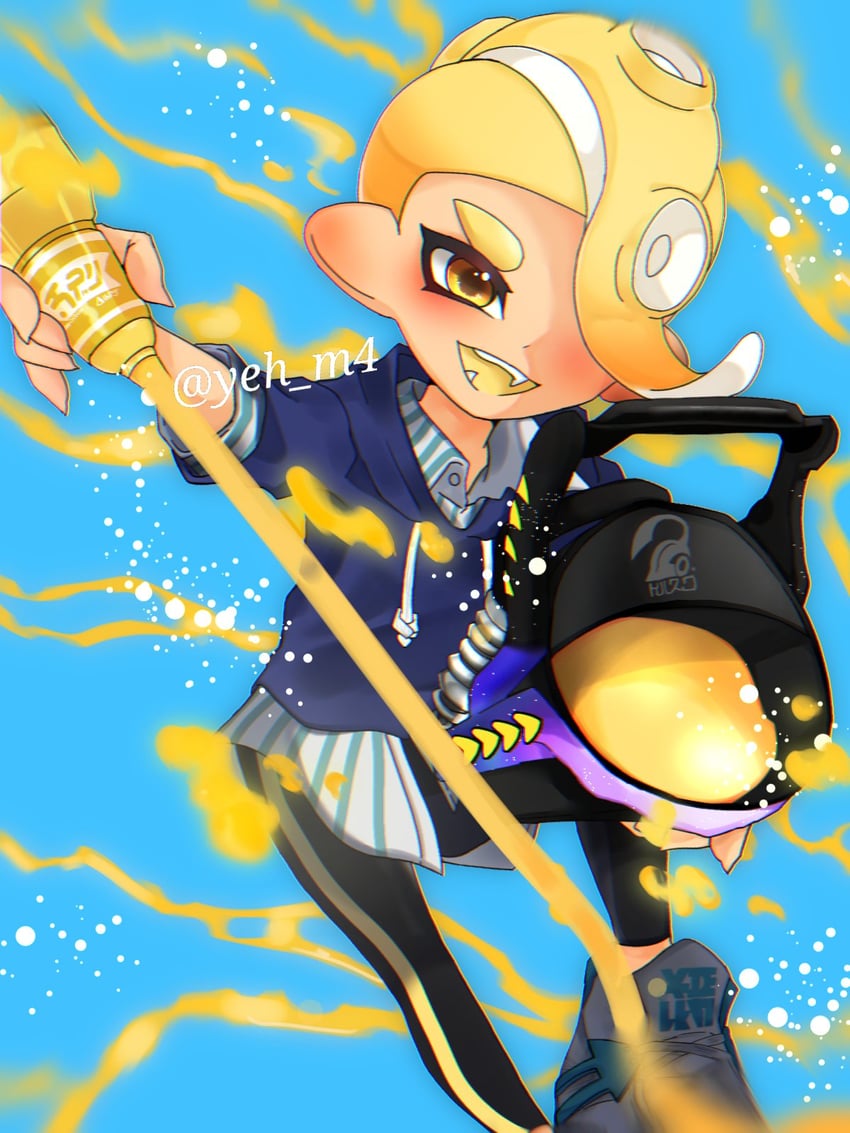 octoling player character and octoling boy (splatoon and 1 more) drawn by yeh_m4