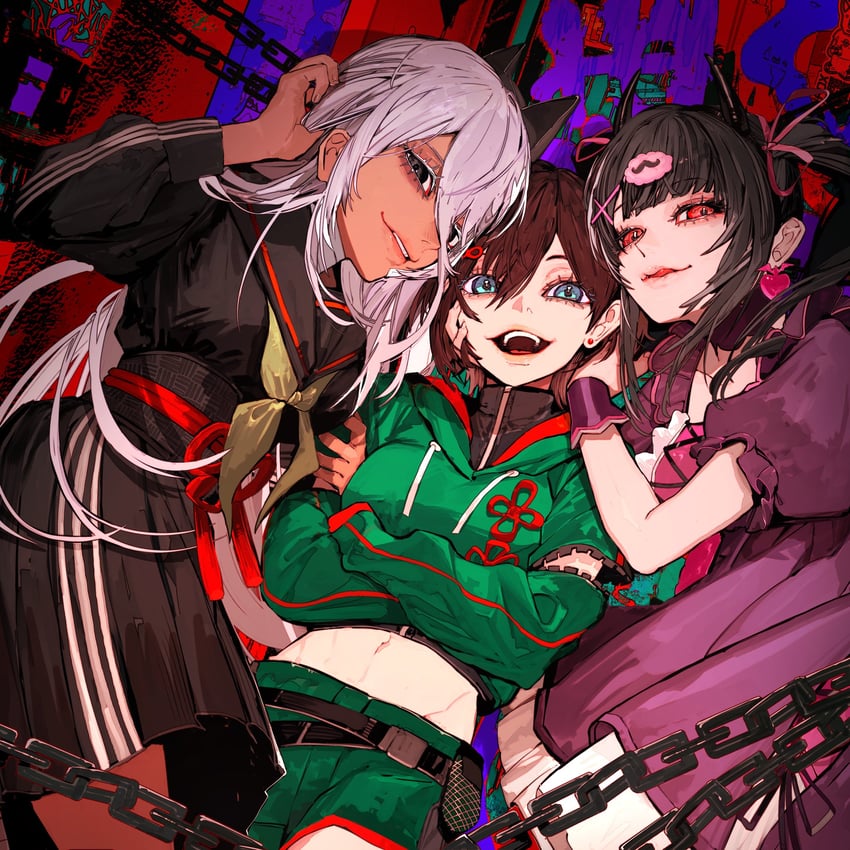 reml, ogami matoi, and abeno-shakuji-maya (denonbu) drawn by unrefle