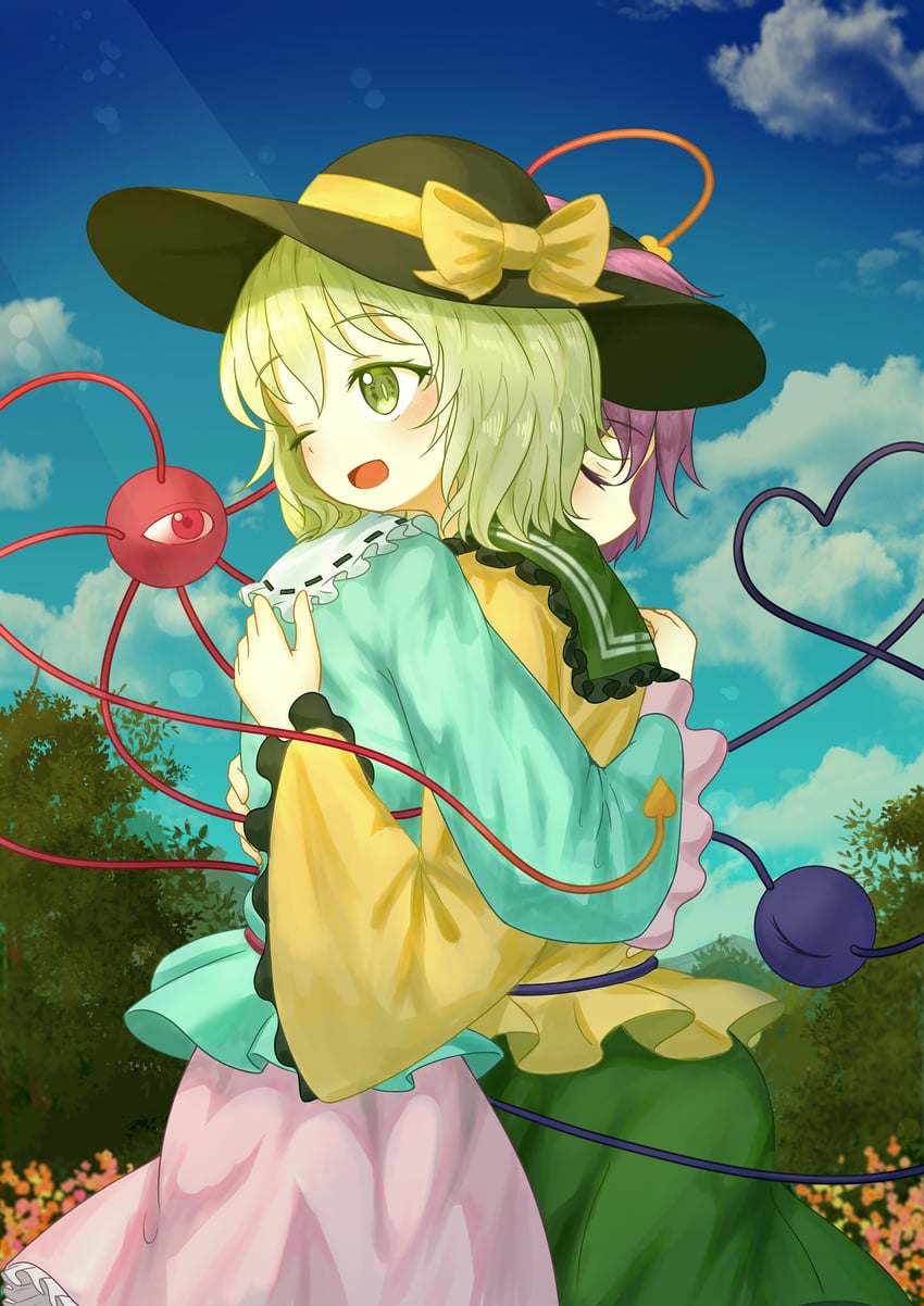 komeiji koishi and komeiji satori (touhou) drawn by ekaapetto